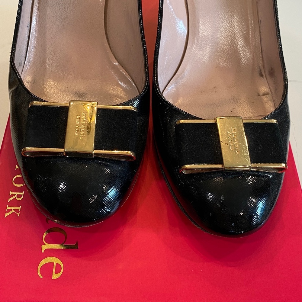 Kate Spade Black Bow Wedges - Picture 7 of 9